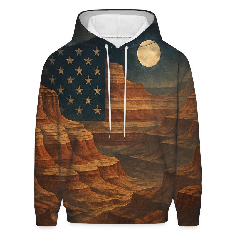 Wildland Flag Canyon Horizon printed hoodies