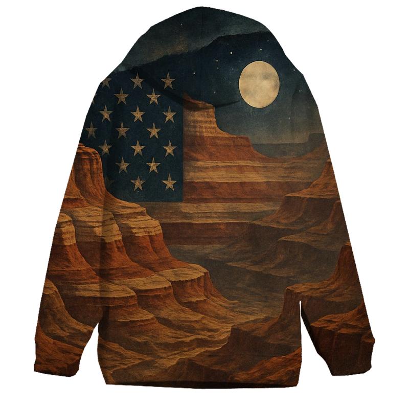Wildland Flag Canyon Horizon printed hoodies