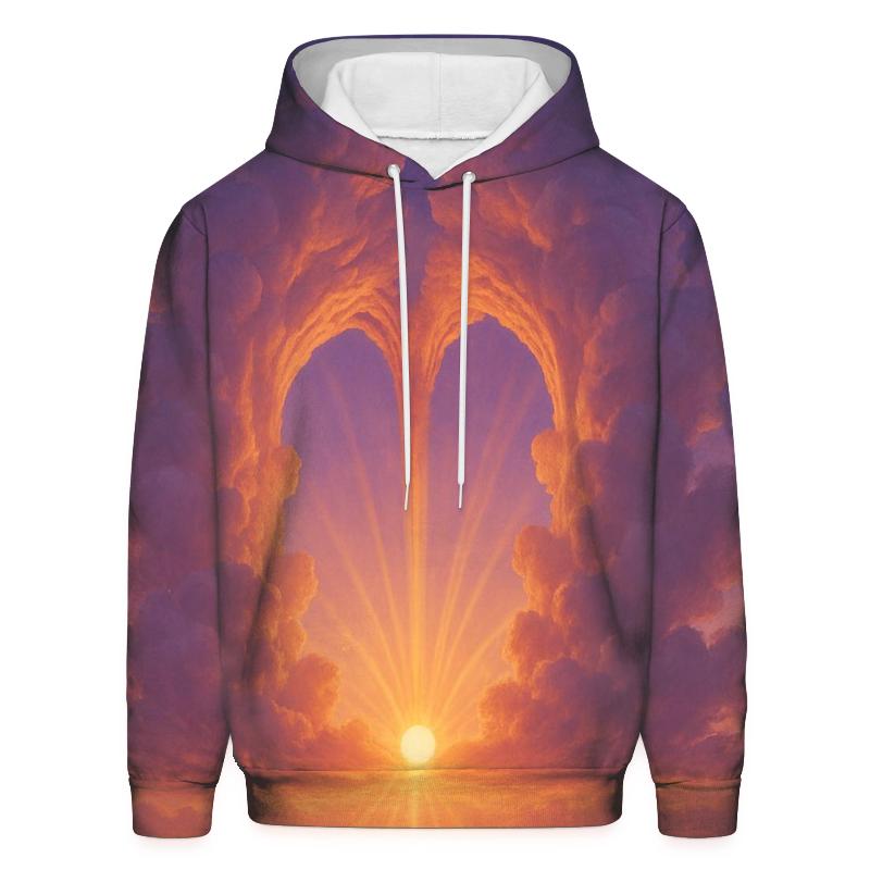 Saffron Sun Through Cathedral Clouds hoodie trends