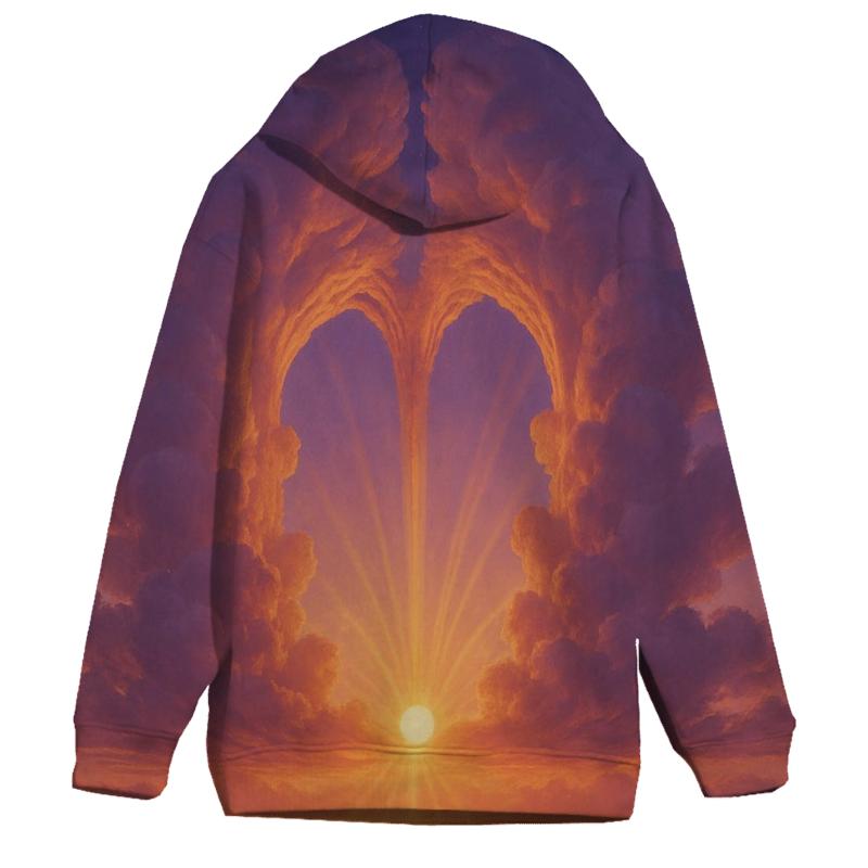 Saffron Sun Through Cathedral Clouds hoodie trends