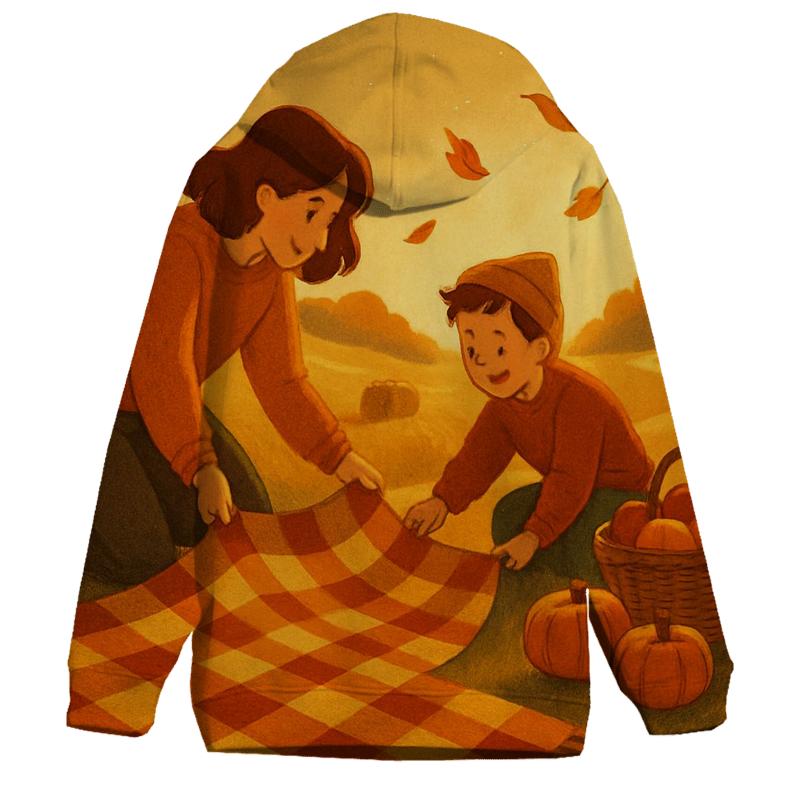Golden Hour Harvest Field Picnic graphic hoodies