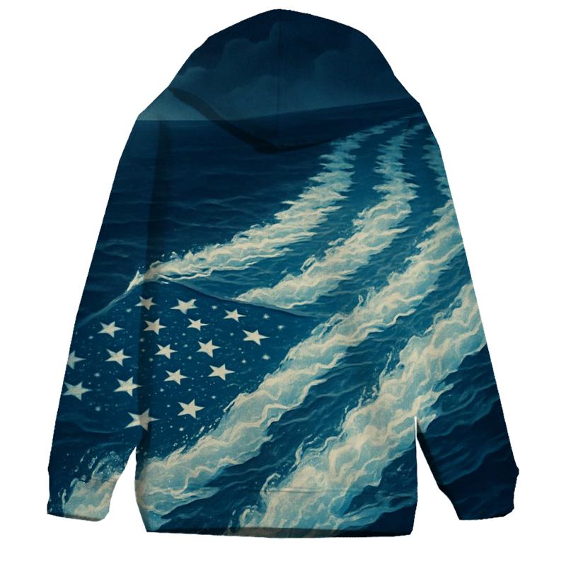 Midnight Naval Wake Flag Crest hoodie styles
