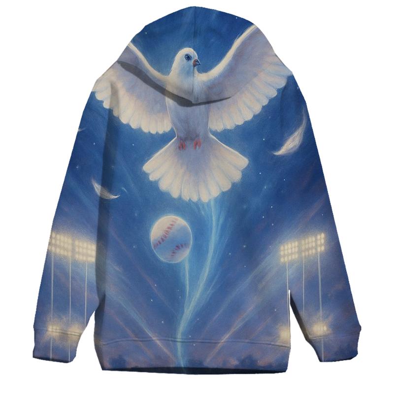 Dove Over Diamond Radiance graphic hoodies