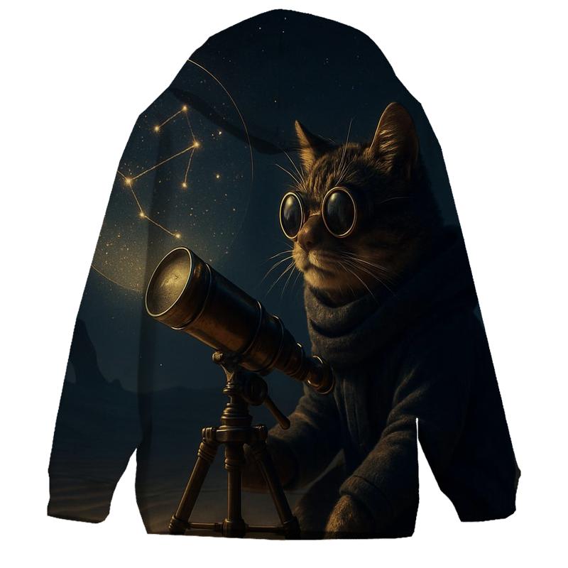Desert Mirage Astronomer Cat heavyweight hoodies