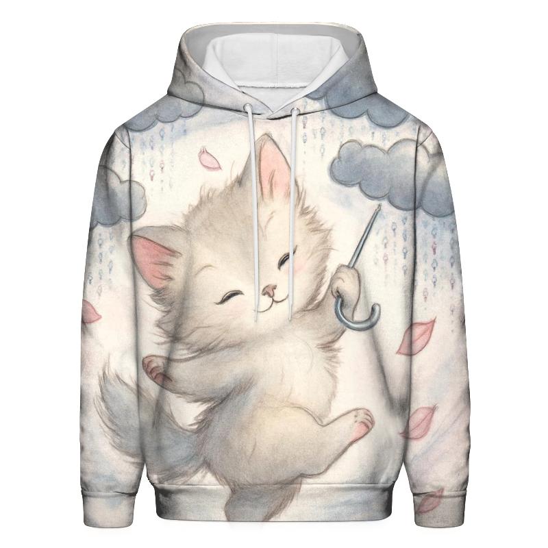Raincloud Umbrella Kitten Waltz custom hoodies
