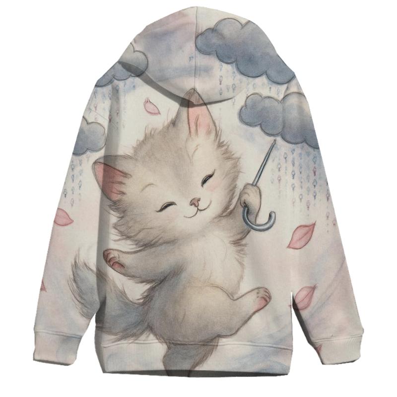 Raincloud Umbrella Kitten Waltz custom hoodies