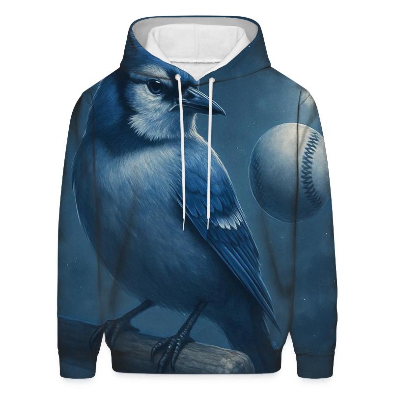 Frozen Focus Blue Jays Perch embroidered hoodies