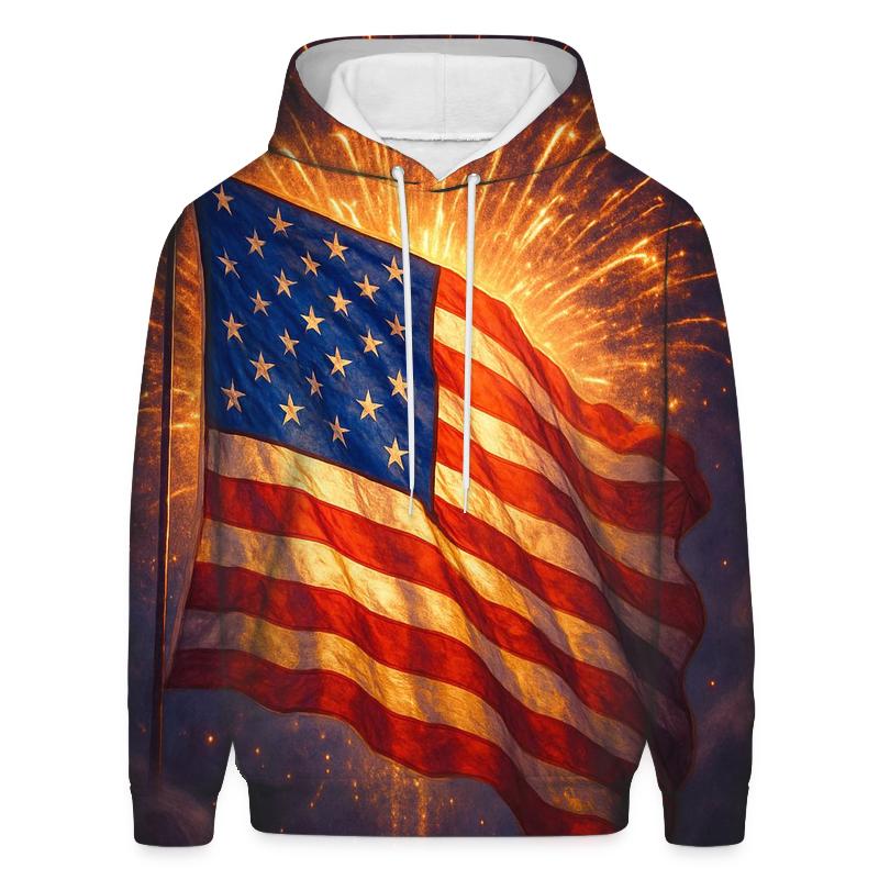 Fireworks Halo Flag Burst hoodie styles