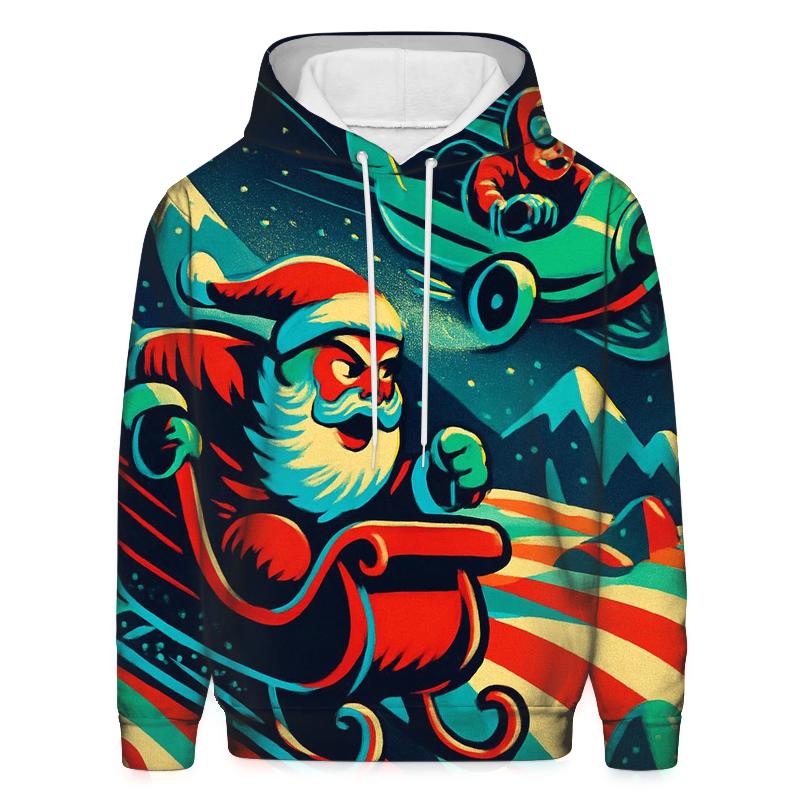 Vintage Sleigh Race Over Candy Dunes custom hoodies