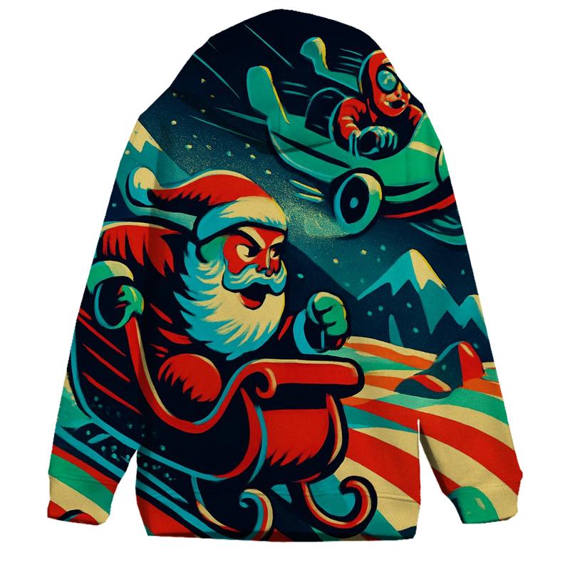 Vintage Sleigh Race Over Candy Dunes custom hoodies