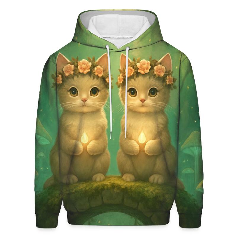Mossy Shrine Guardian Kittens hoodie designs