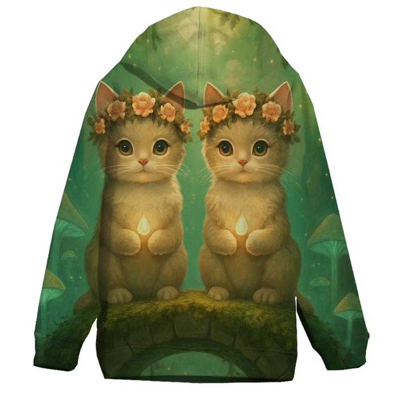 Mossy Shrine Guardian Kittens hoodie designs