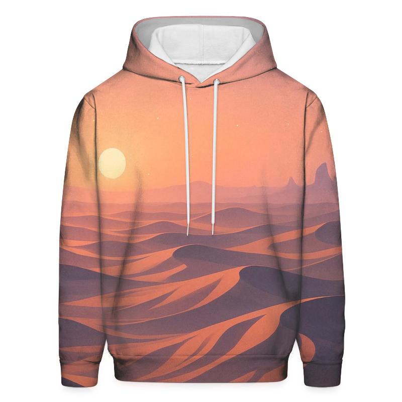 Pastel Dune Sea With Long Shadow Ridges lightweight hoodies