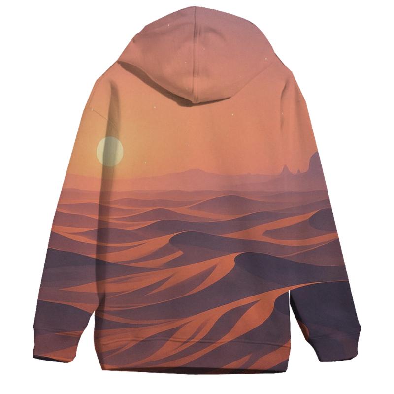 Pastel Dune Sea With Long Shadow Ridges lightweight hoodies