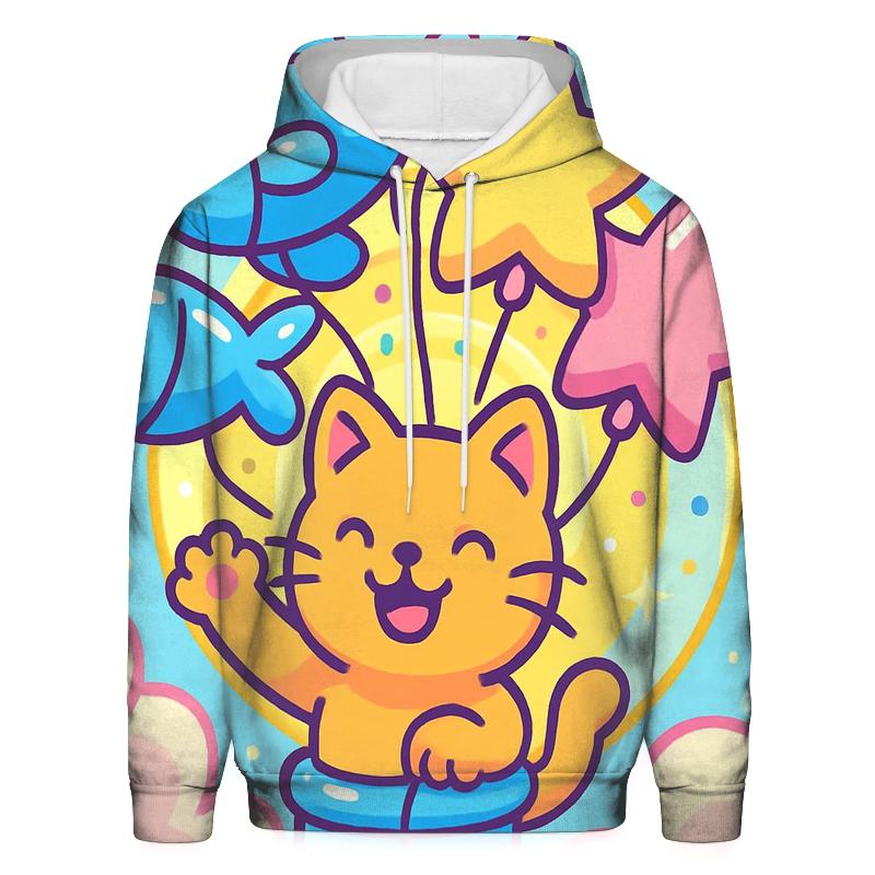 Candy Cloud Balloon Cat Parade lightweight hoodies