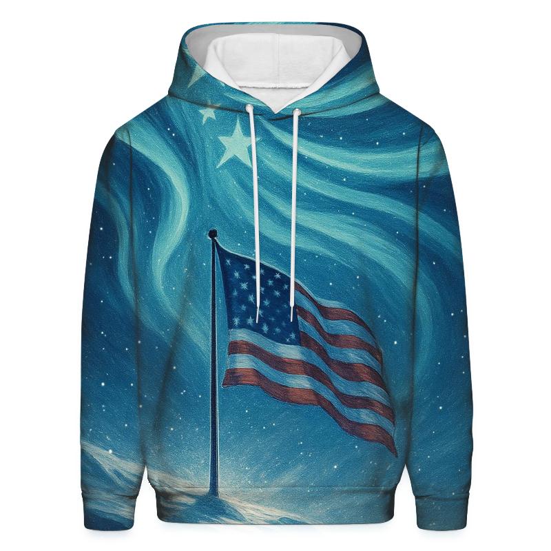 Arctic Signal Flag Aurora embroidered hoodies