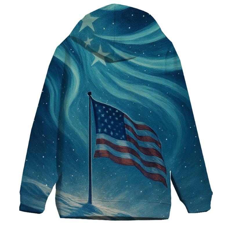 Arctic Signal Flag Aurora embroidered hoodies