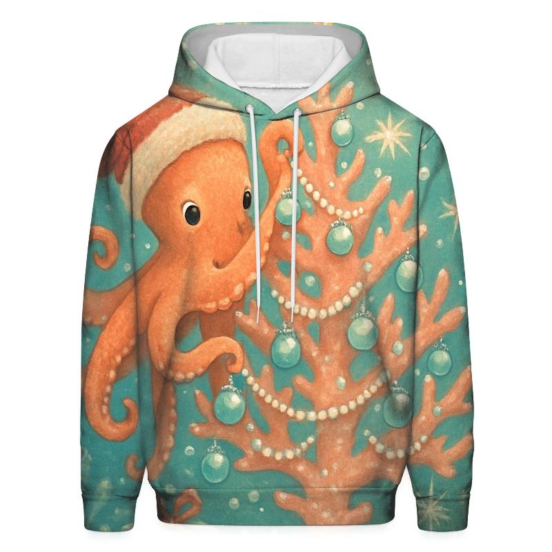 Frosted Ornament Octopus Tree Decorator pullover hoodies