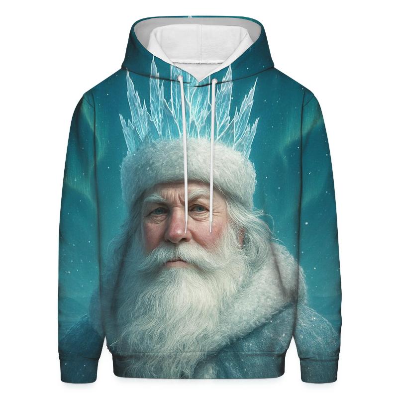 Glacier Crown Santa With Northern Lights Mantle pullover hoodies