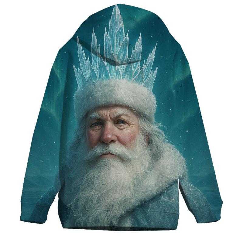 Glacier Crown Santa With Northern Lights Mantle pullover hoodies