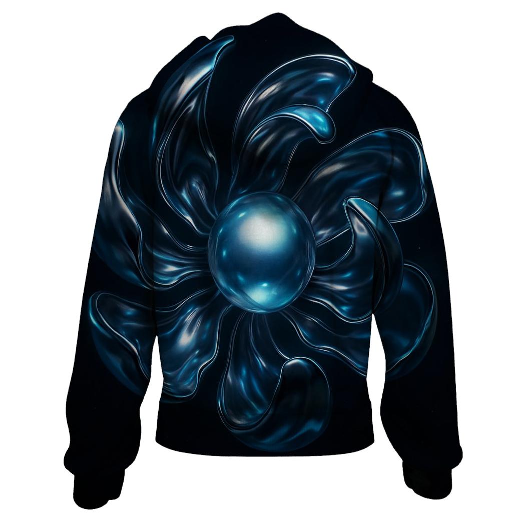Chrome Bloom Orbit premium hoodies