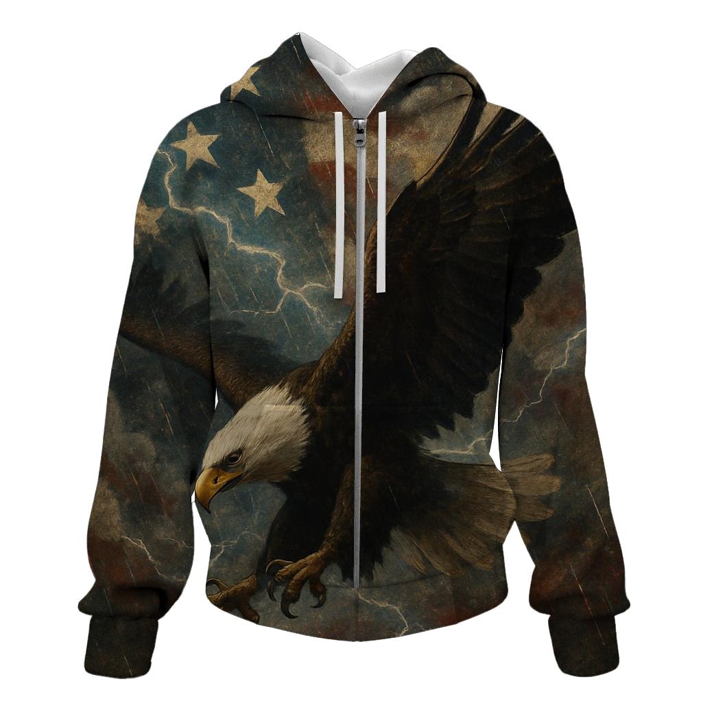 Storm Rider Eagle Banner premium hoodies