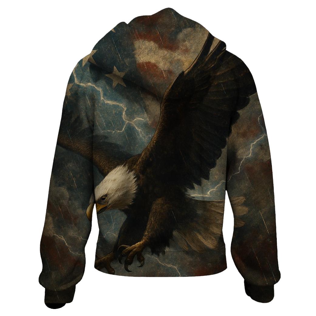 Storm Rider Eagle Banner premium hoodies