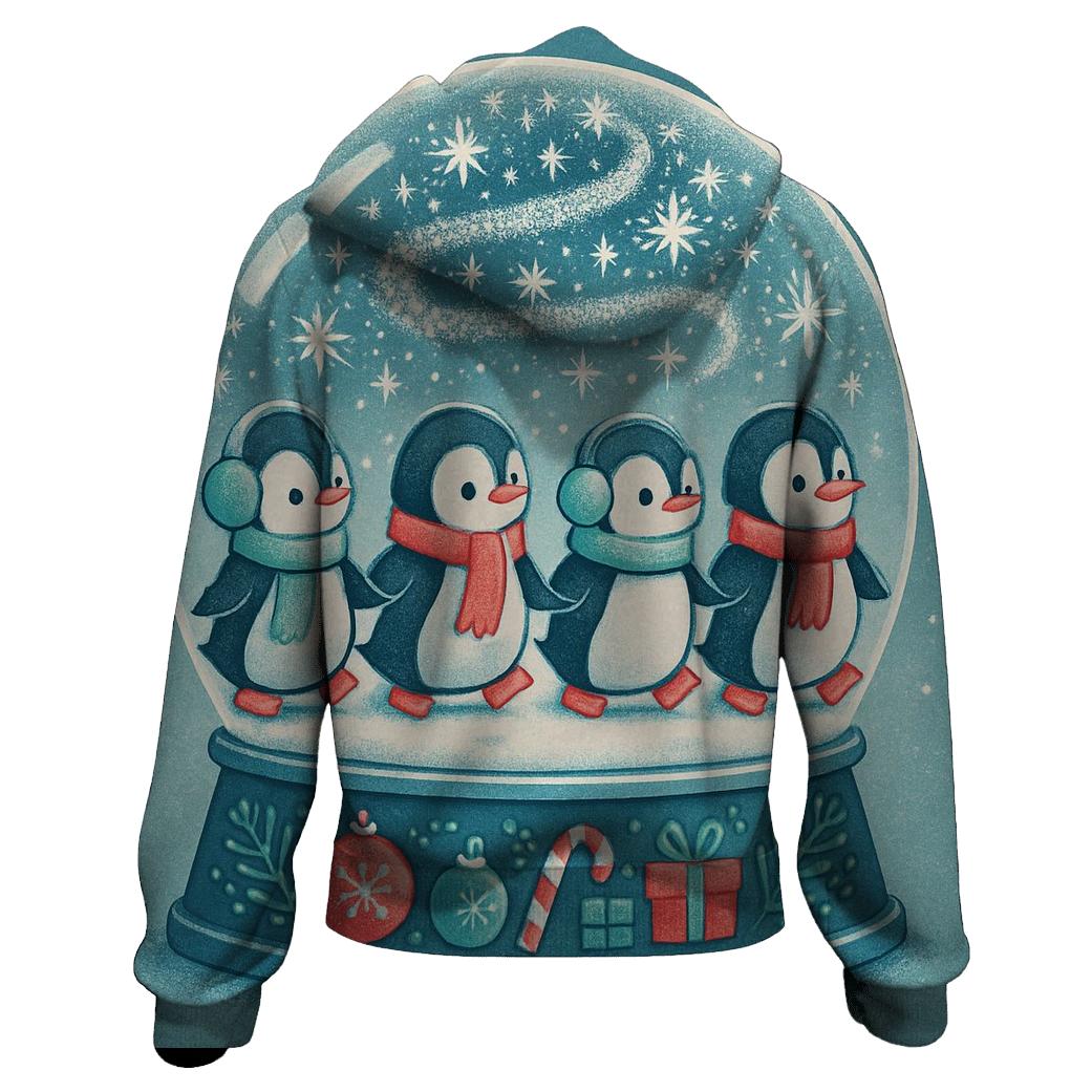 Snow Globe Penguin Parade hoodie designs