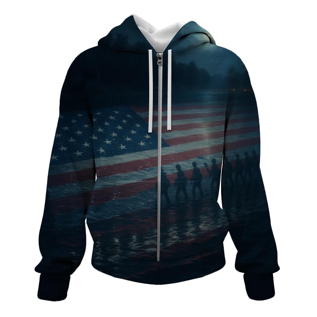 Ghost Platoon In Flag Reflection Water hoodie styles