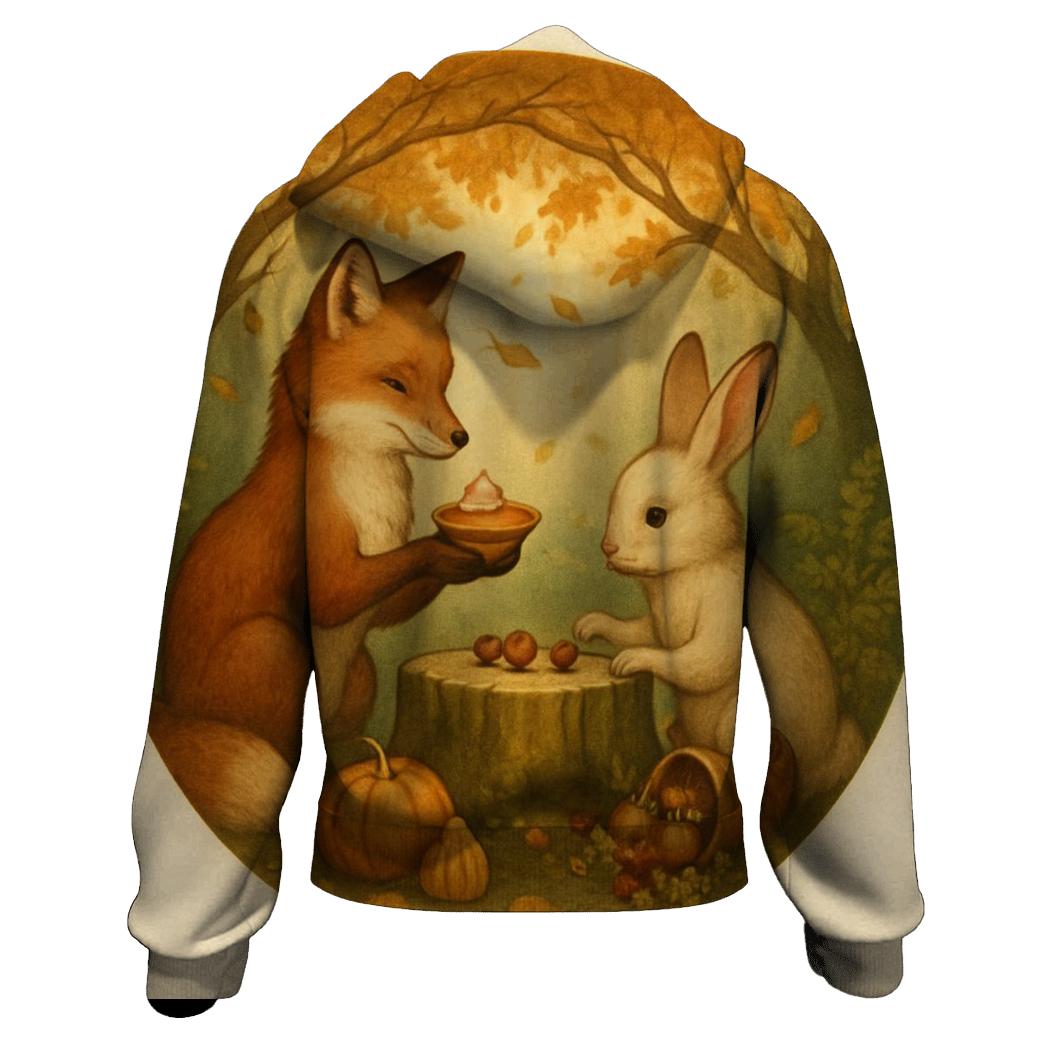 Woodland Feast Under A Leaf Canopy printed hoodies