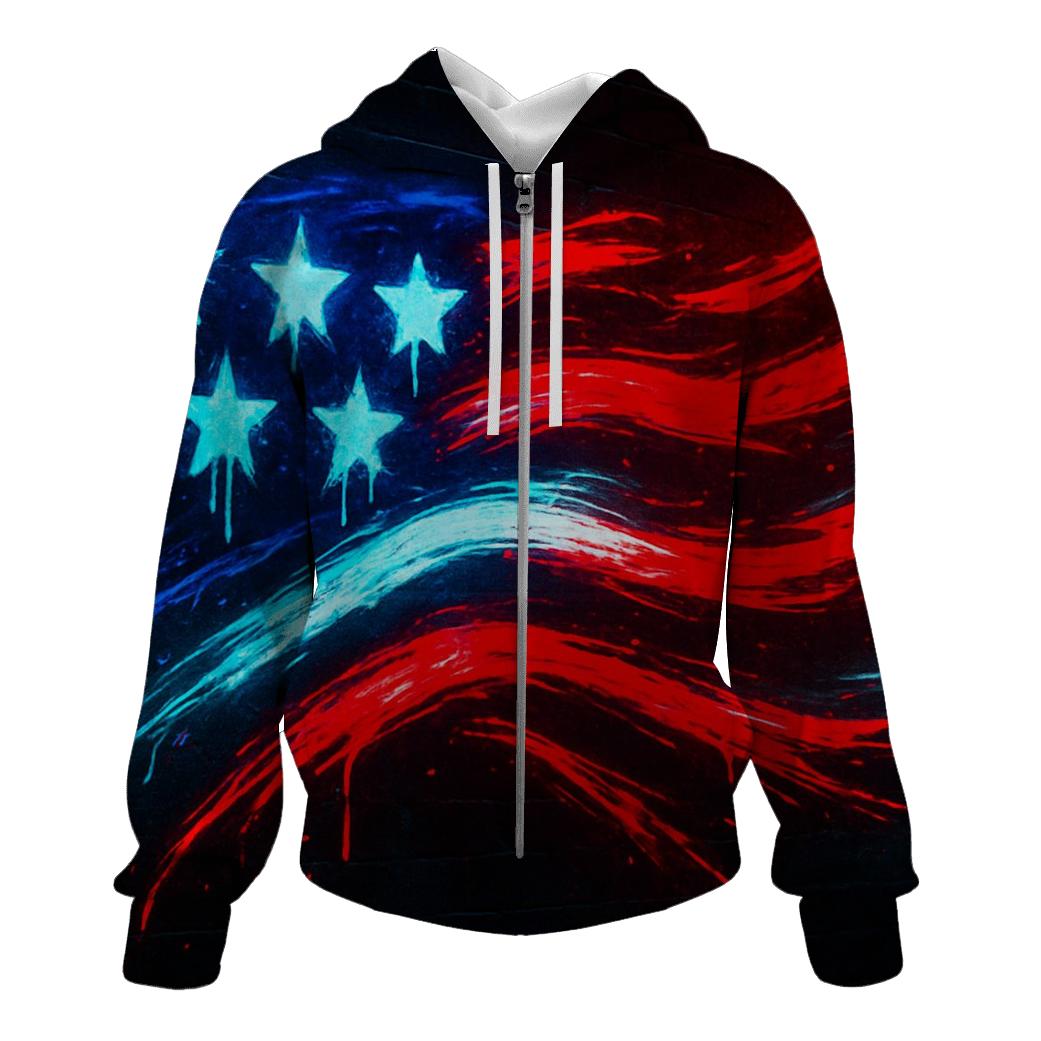 Neon Alley Flag Graffiti Surge hoodie trends