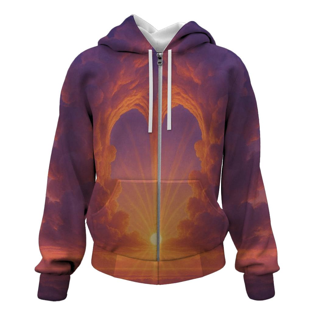 Saffron Sun Through Cathedral Clouds hoodie styles