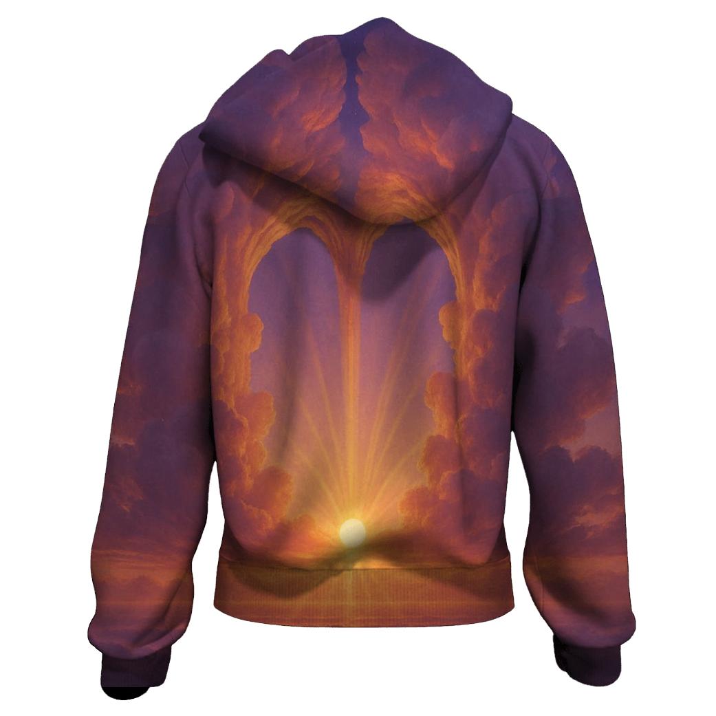 Saffron Sun Through Cathedral Clouds hoodie styles