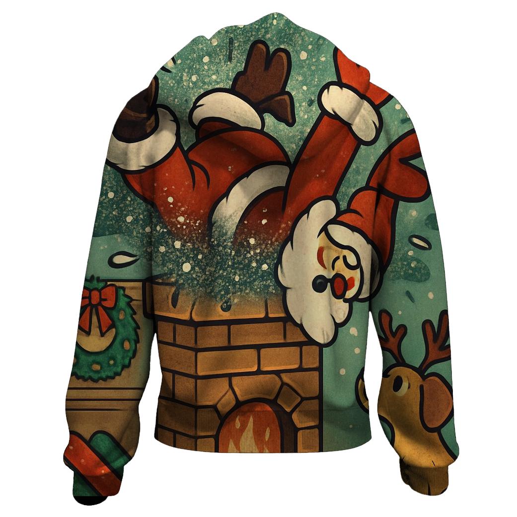 Santa Stuck In Chimney With Sparkle Soot hoodie trends