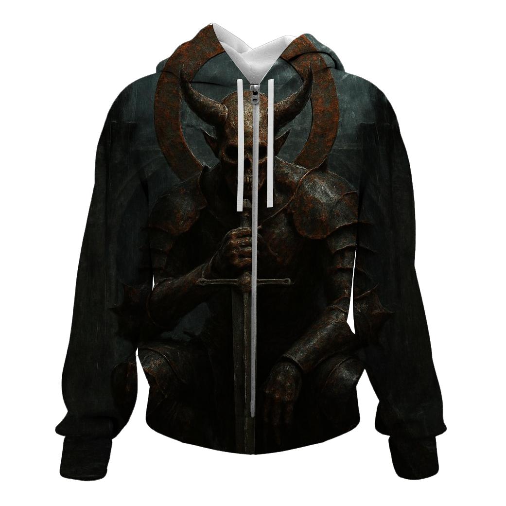 Demon Knight Of The Rusted Halo premium hoodies