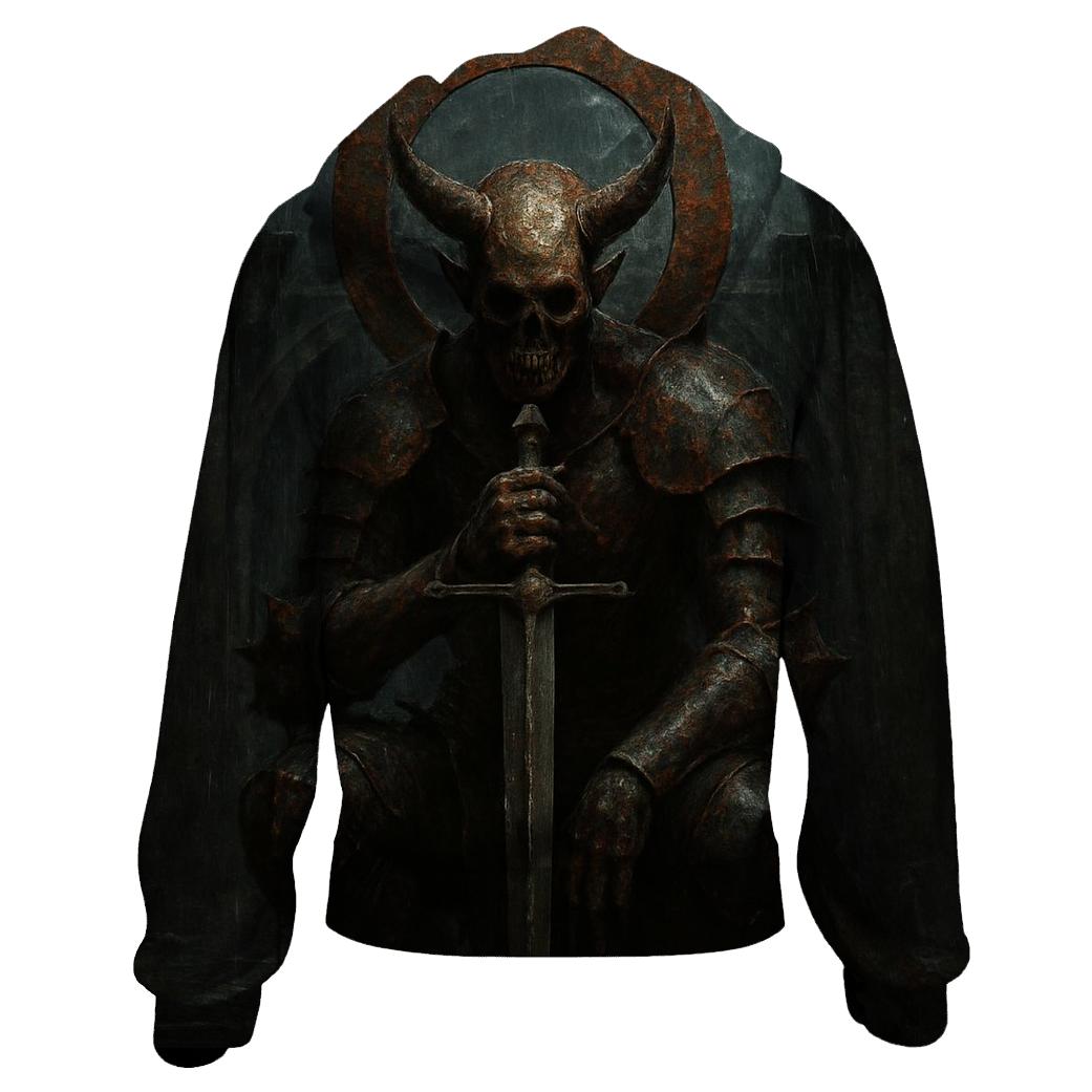 Demon Knight Of The Rusted Halo premium hoodies