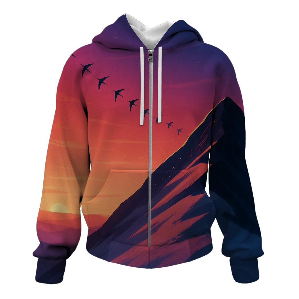 Crimson Ridge With Whispering Kites premium hoodies