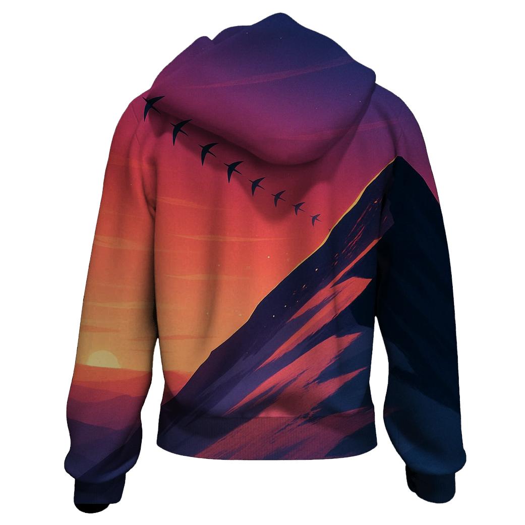 Crimson Ridge With Whispering Kites premium hoodies