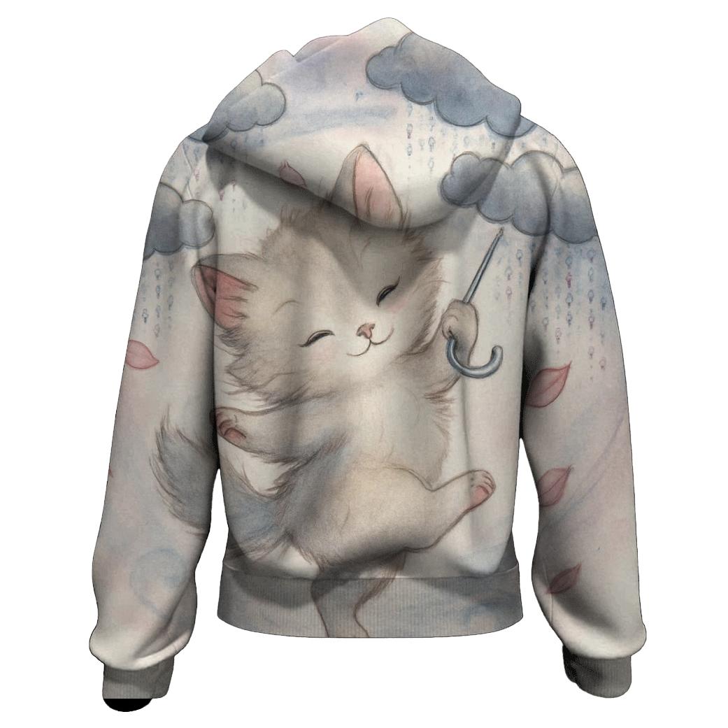Raincloud Umbrella Kitten Waltz custom hoodies