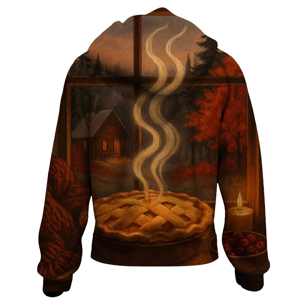 Cozy Cabin Pie Window Glow hoodie styles