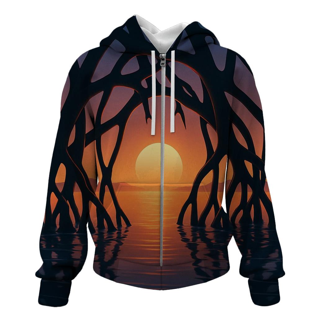 Golden Mangrove Mirror Sunset premium hoodies