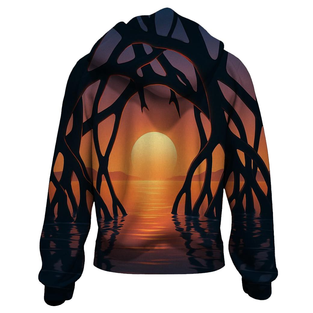 Golden Mangrove Mirror Sunset premium hoodies