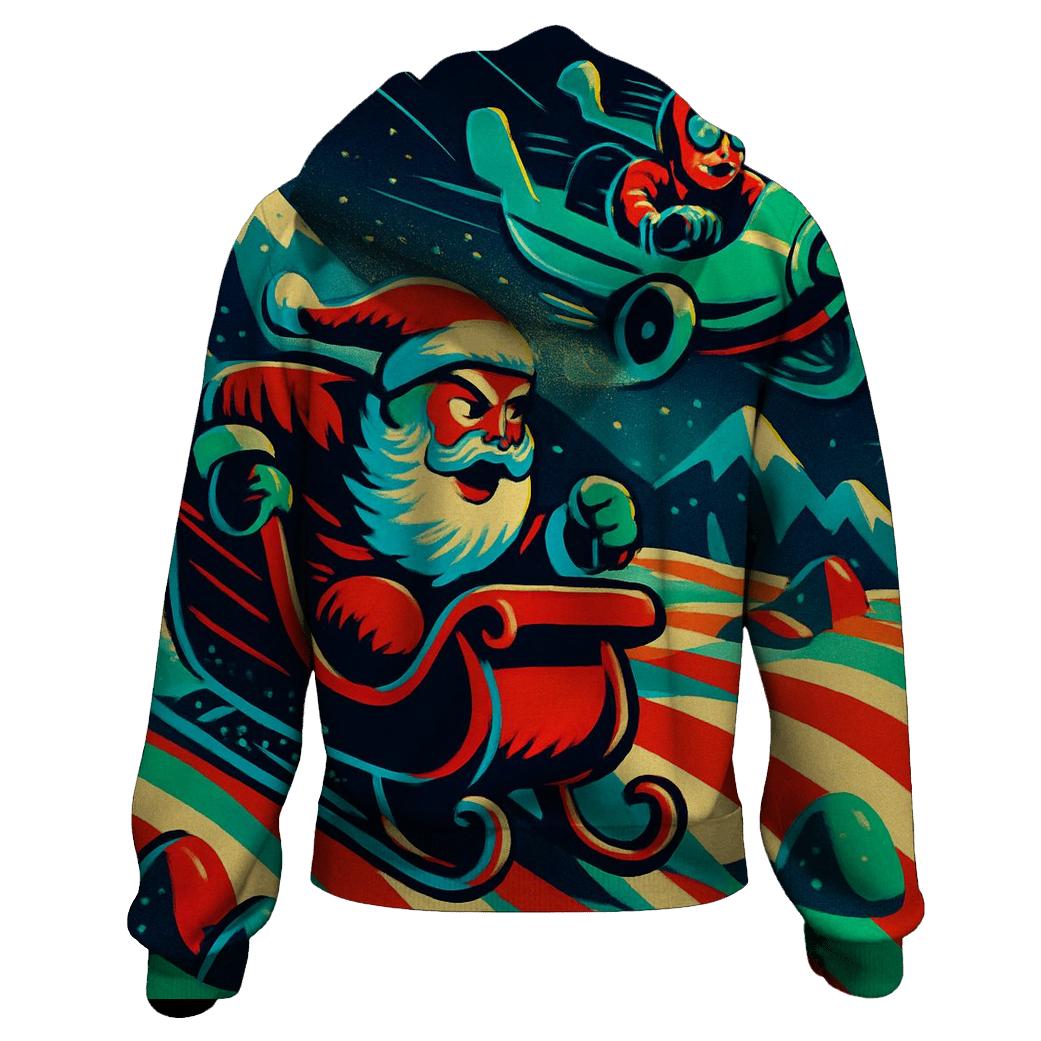 Vintage Sleigh Race Over Candy Dunes designer hoodies