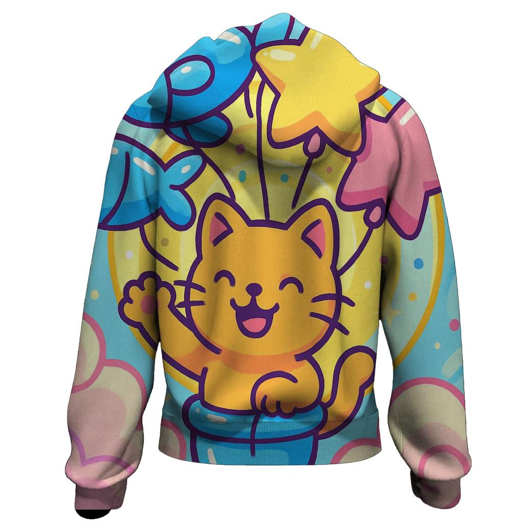 Candy Cloud Balloon Cat Parade premium hoodies