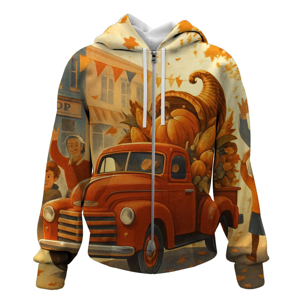 Vintage Americana Harvest Parade hoodies fashion