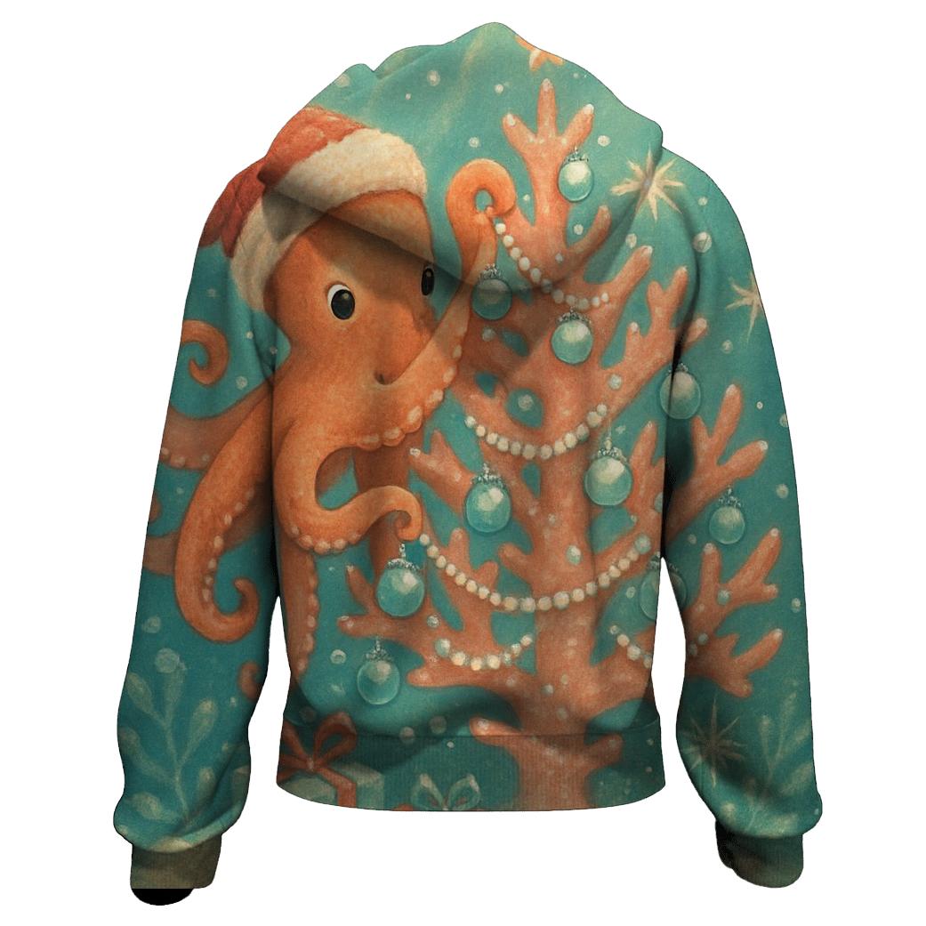Frosted Ornament Octopus Tree Decorator premium hoodies