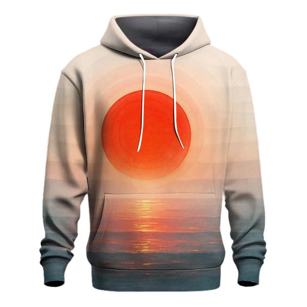 Abstract Flag Of Japan As Rising Sun Ocean Horizon hoodie designs