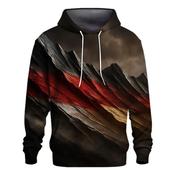 Metallic Flag Of Germany Forged Into Mountain Ridge hoodie styles
