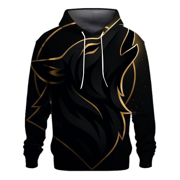 Obsidian Gold Howl Crest embroidered hoodies