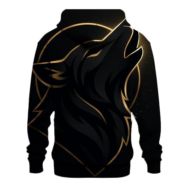 Obsidian Gold Howl Crest embroidered hoodies